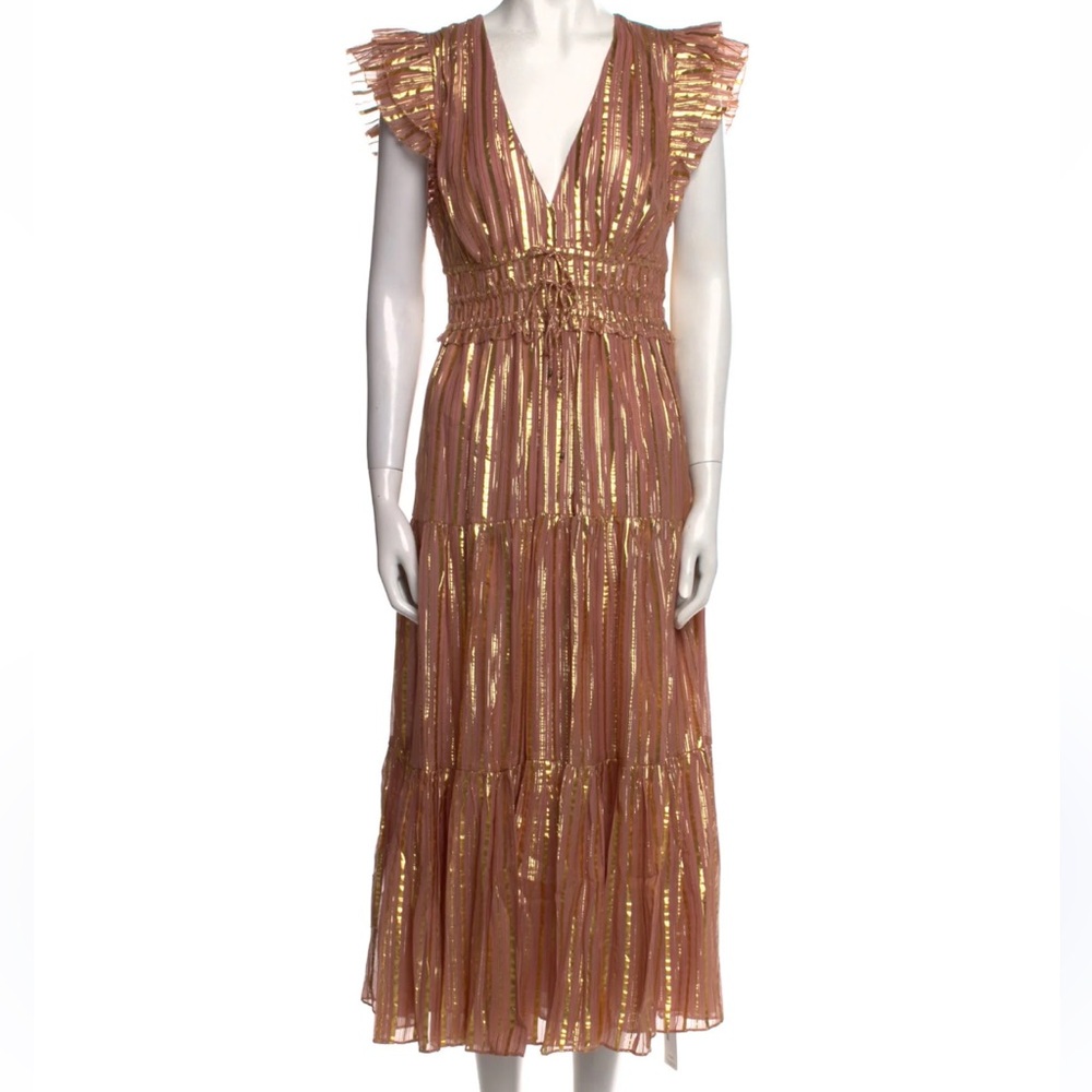 Ulla Johnson Justyne Dress in Rose and Gold - Picture 2 of 13